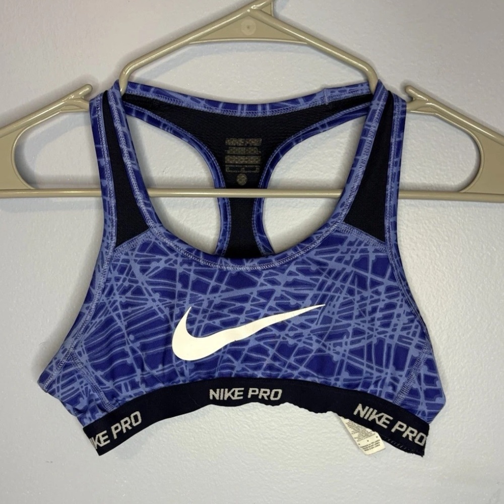 Nike Womans Sports Bra Blue Workout Athletic Size Medium